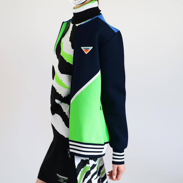 ディセンバーメイ ゴルフ ブルゾン レディース ニット 長袖 保温