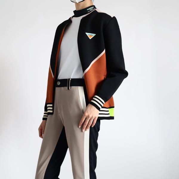 ディセンバーメイ ゴルフ ブルゾン レディース ニット 長袖 保温