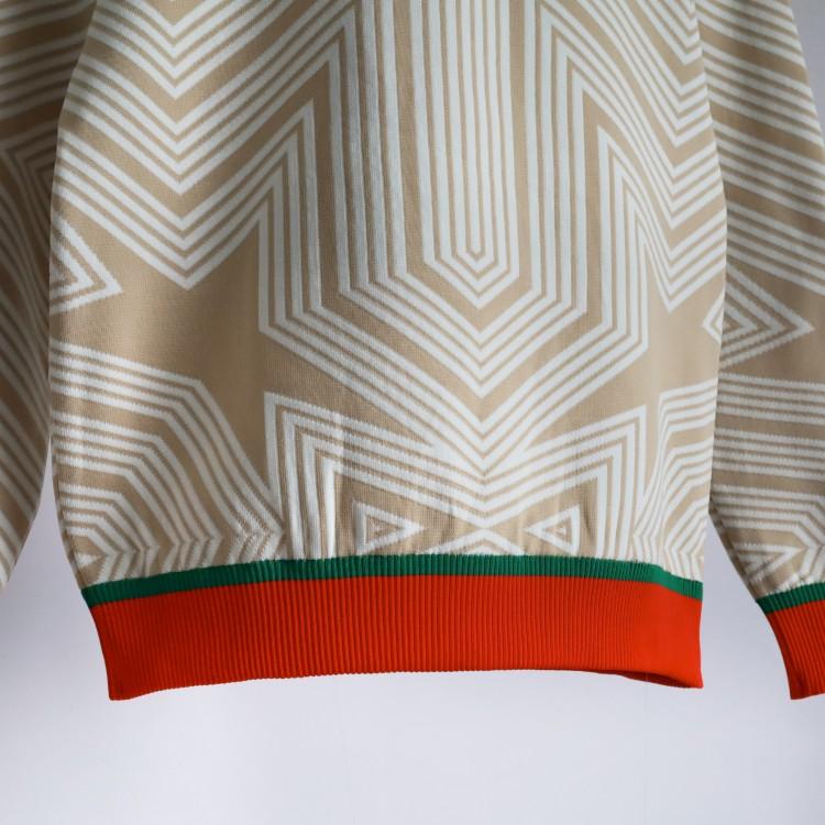 ディセンバーメイ ゴルフ セーター メンズ ニット 長袖 軽量 保温 ミドル丈 プルオーバー ベージュ 総柄 星 春 秋 冬 ゴルフウェア ブランド 1-212-1030 DECEMBERMAY ディセンバーメイ ゴルフ ニット メンズ 長袖 セーター 保温 軽量