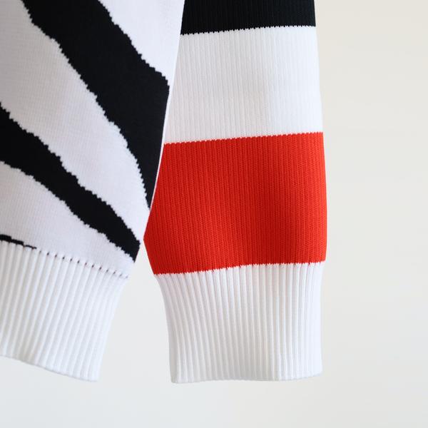 ディセンバーメイ ゴルフ ニット メンズ 長袖 タートルネック ハイネック ミドル丈 白 アニマル柄 春 秋 冬 ゴルフウェア ブランド 1-212-1031 ディセンバーメイ ゴルフ ニット メンズ 長袖 タートルネック