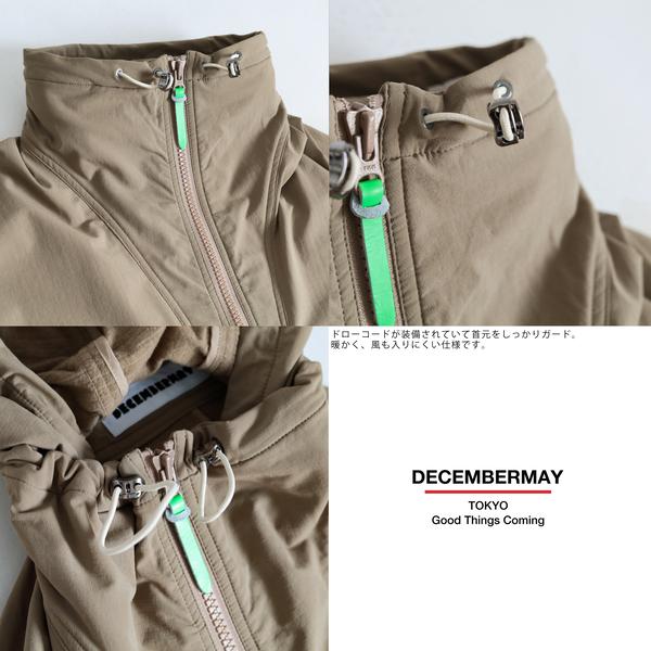 ディセンバーメイ ゴルフ ブルゾン メンズ フリース フード ミドル丈 ハーフジップ ベージュ 秋 冬 ゴルフウェア ブランド 1-212-1522 DECEMBERMAY ディセンバーメイ ゴルフ ブルゾン メンズ フリース フード ミドル丈