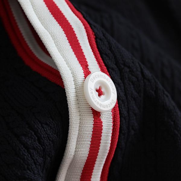 ディセンバーメイ ゴルフ カーディガン メンズ ニット 軽量 薄手