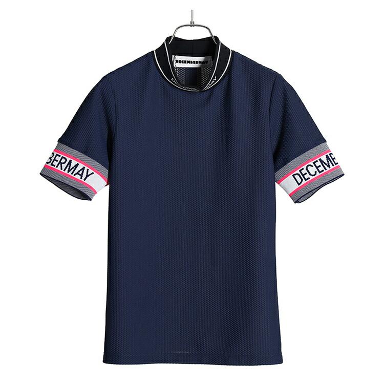 ディセンバーメイ ゴルフ モックシャツ レディース 半袖 ハイネック 吸水速乾 メッシュ 無地 春 夏 秋 ゴルフウェア ブランド 2-305-0134 ディセンバーメイ ゴルフ モックシャツ レディース 半袖 ハイネック