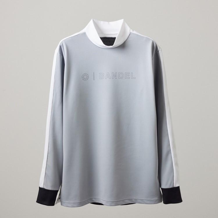 新品・タグ付き】BANDEL メンズ モックネック グレー 蛍光 イエローXL