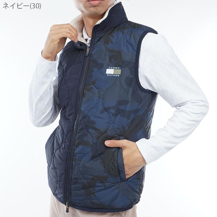 TOMMY HILFIGER リバーシブル フリースベスト ネイビー