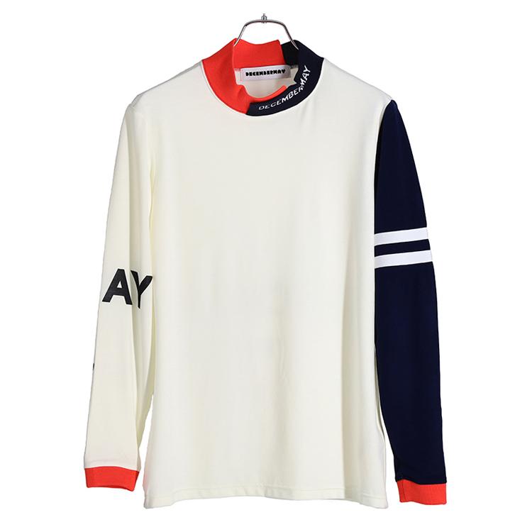 ディセンバーメイ ゴルフ モックシャツ メンズ 長袖 ハイネック 吸湿