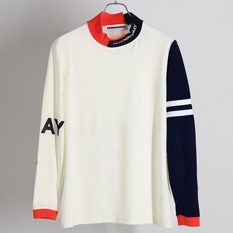 ディセンバーメイ　モックシャツ　サイズL 美品 ディセンバーメイ ゴルフ モックシャツ メンズ 長袖 ハイネック 吸湿