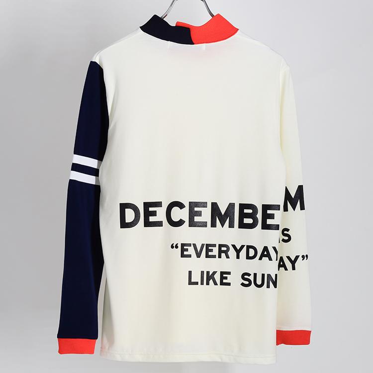 ディセンバーメイ ゴルフ モックシャツ メンズ 長袖 ハイネック