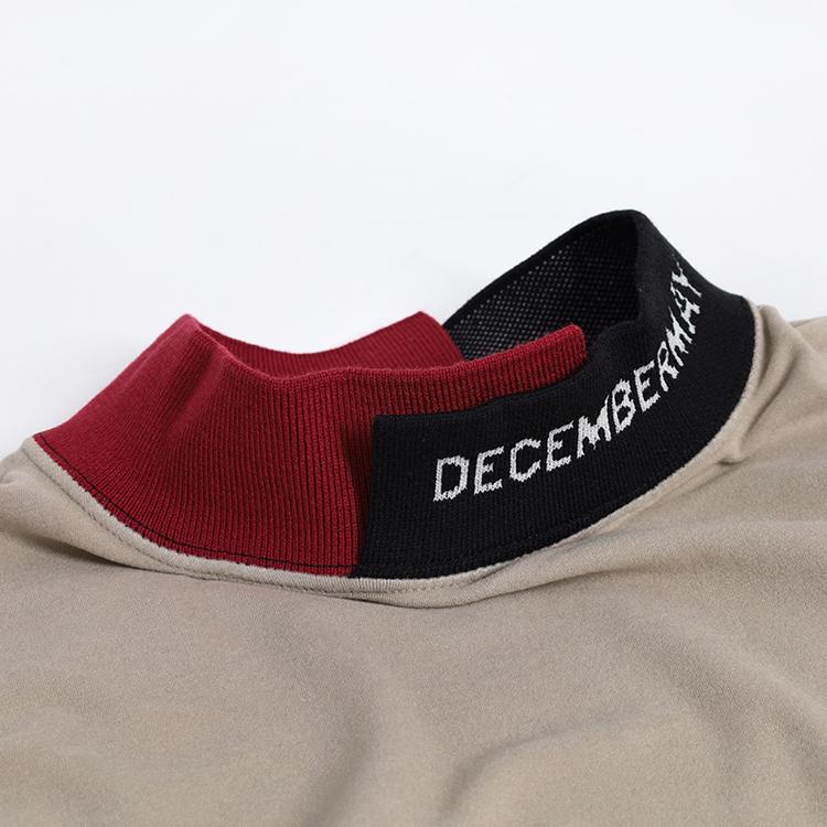 ディセンバーメイ ゴルフ モックシャツ メンズ 長袖 ハイネック 吸湿