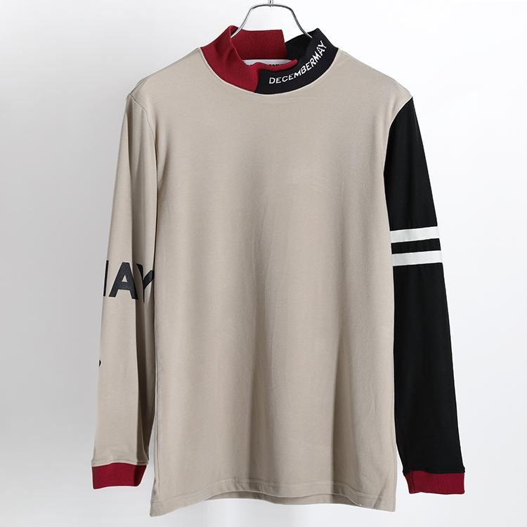 DECEMBERMAY メンズモックネックシャツ 吸湿速乾 サイズXL