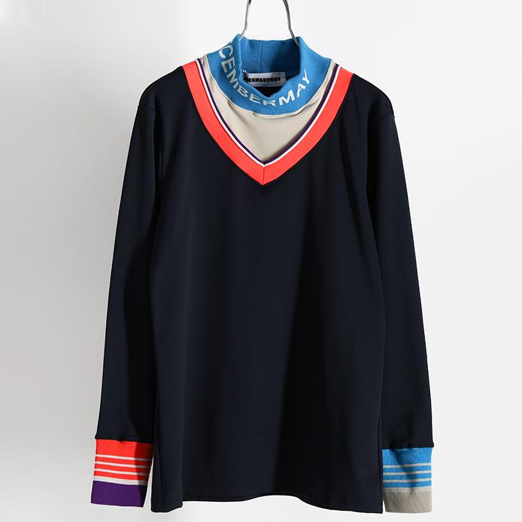 ディセンバーメイ ゴルフ モックシャツ メンズ 長袖 ハイネック 吸水速乾 保温 起毛 ゴルフウェア ブランド 1-312-0140 DECEMBERMAY ディセンバーメイ ゴルフ モックシャツ メンズ 長袖 ハイネック 吸水速