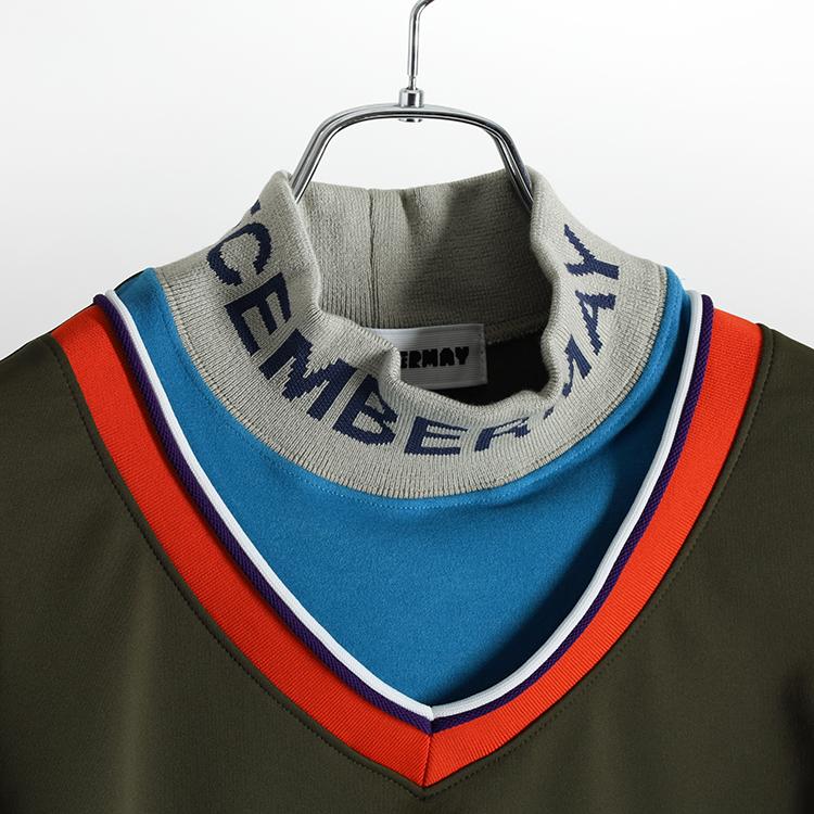 【超人気◎】DECEMBERMAY　長袖モックシャツ　美品　完売モデル◎ ディセンバーメイ ゴルフ モックシャツ レディース 長袖 ハイネック