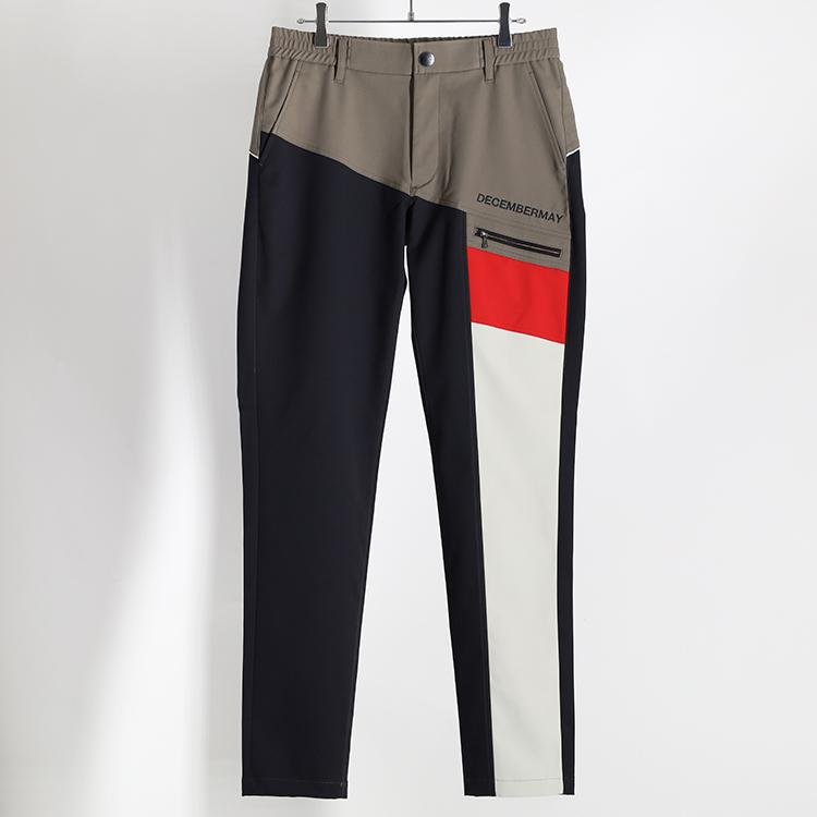 DECEMBERMAY メンズストレッチテーパードパンツ サイズXL ディセンバーメイ ゴルフ パンツ メンズ テーパード 保温 撥水