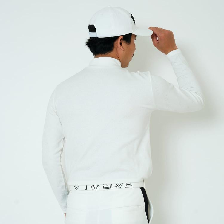 V12 長袖 モックネック ハイネックシャツ メンズ ゴルフウェア V12 ゴルフ モックシャツ メンズ 長袖 ハイネック 吸汗速乾