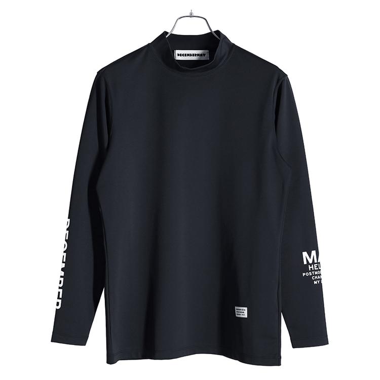 極美品✨ ディセンバーメイ モックネックシャツ 裏起毛 保温 吸湿速乾 防寒 ディセンバーメイ ゴルフ モックシャツ メンズ 長袖 ハイネック 裏起毛