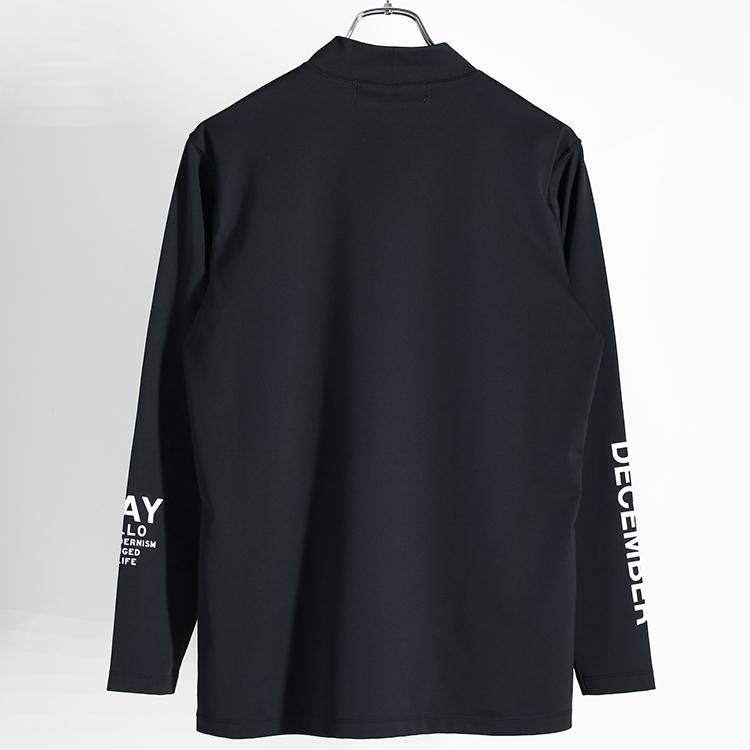 ディセンバーメイ ゴルフ モックシャツ メンズ 長袖 ハイネック 裏起毛