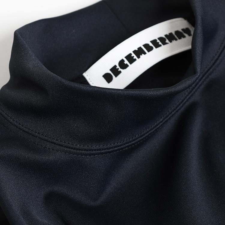 ディセンバーメイ ゴルフ モックシャツ メンズ 長袖 ハイネック 裏起毛