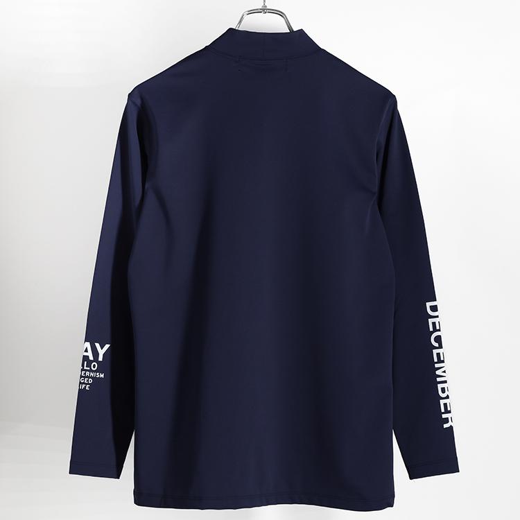 ディセンバーメイ ゴルフ モックシャツ メンズ 長袖 ハイネック 裏起毛