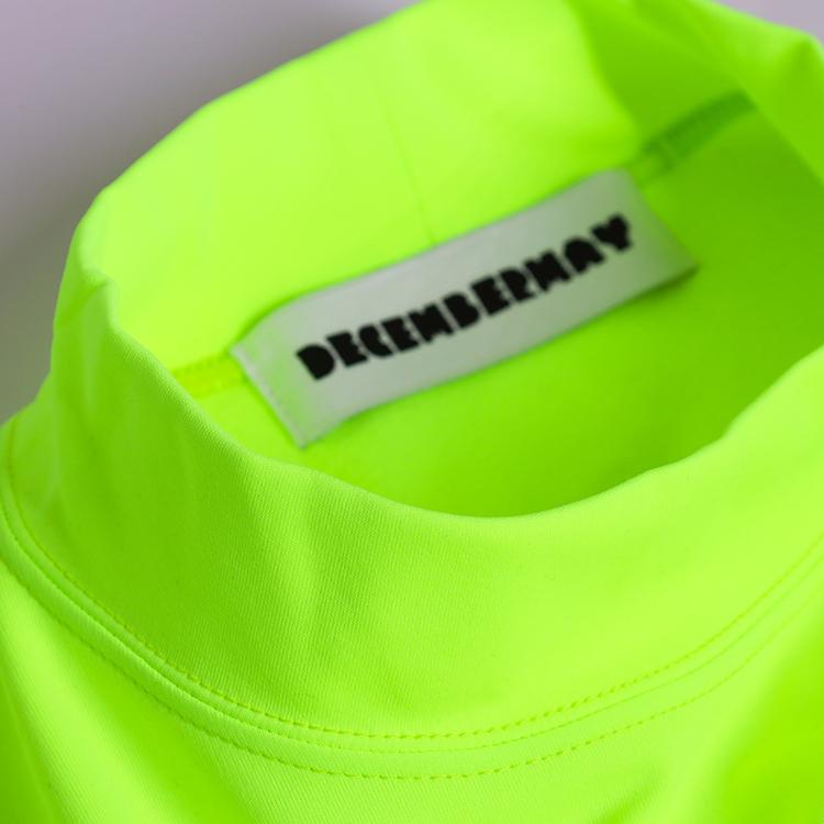 ディセンバーメイ ゴルフ モックシャツ レディース 長袖 ハイネック 裏