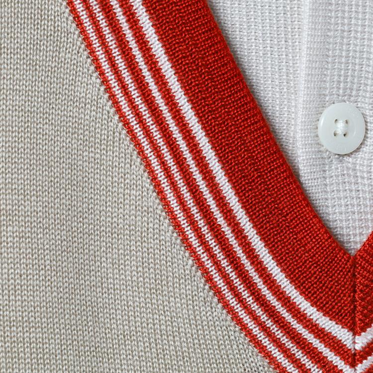 ディセンバーメイ ゴルフ ニットポロ メンズ レイヤード 長袖 セーター