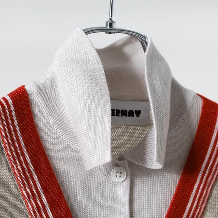 ディセンバーメイ ゴルフ ニットポロ レディース レイヤード 長袖