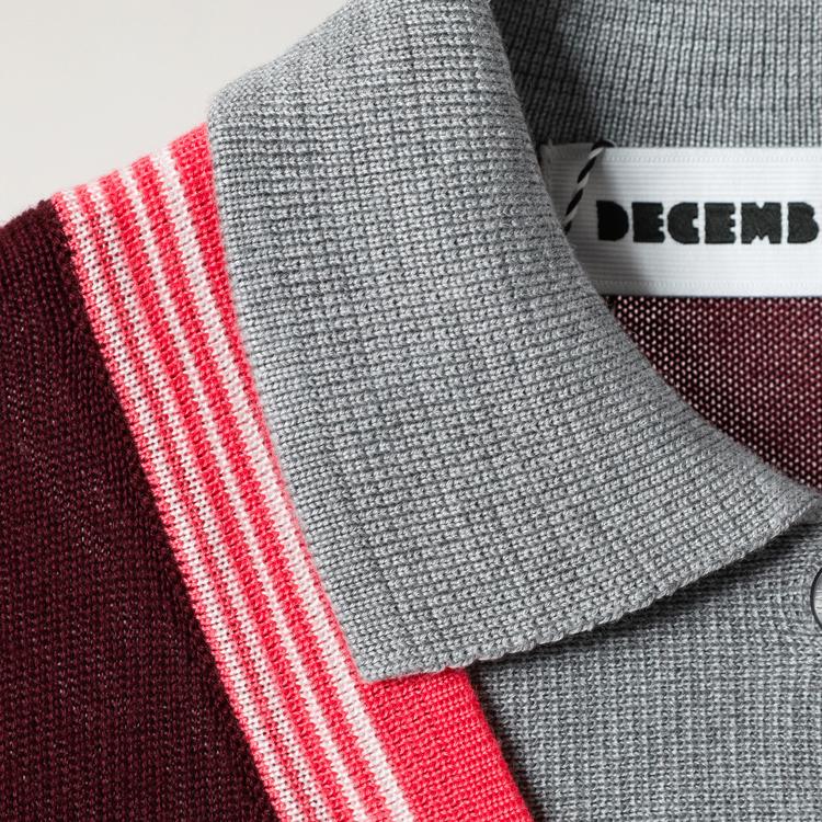 DECEMBERMAY レイヤード　ニットポロ ディセンバーメイ ゴルフ ニットポロ レディース レイヤード 長袖