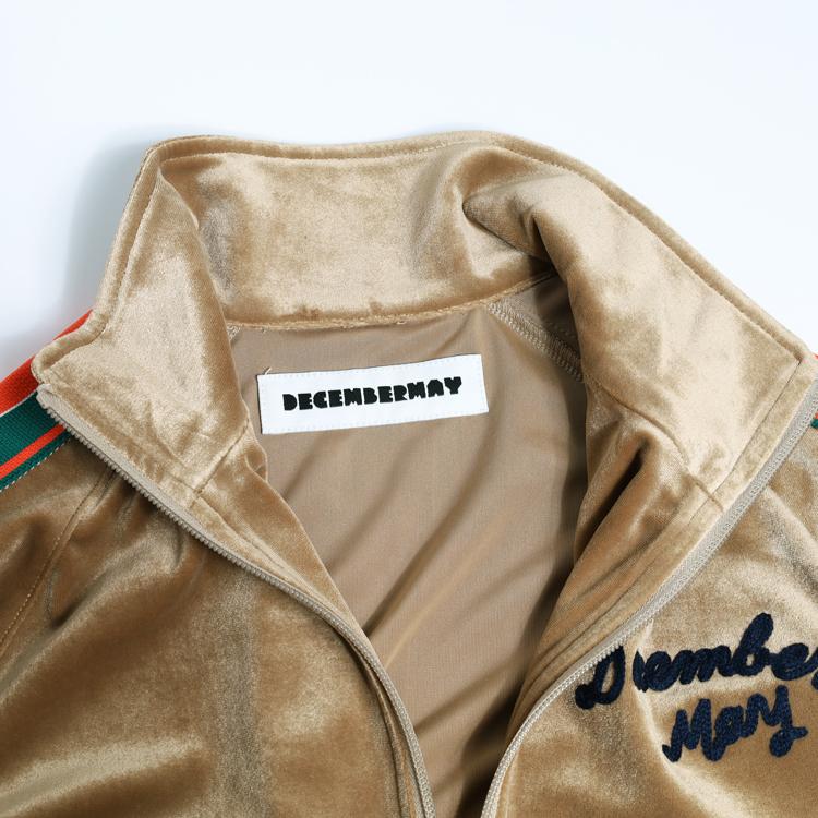 ディセンバーメイ ゴルフ ブルゾン メンズ トップス フルジップ ベロア