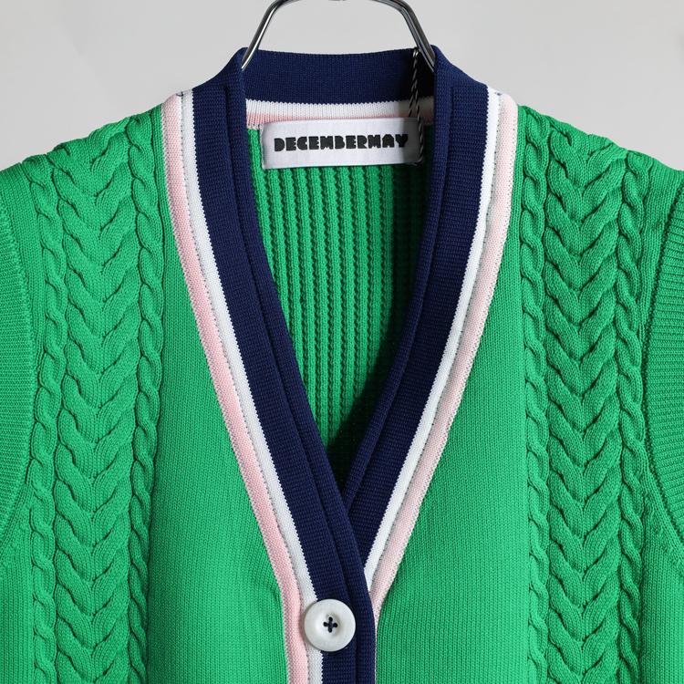 ディセンバーメイ ゴルフ ベスト レディース Vネック ニットベスト