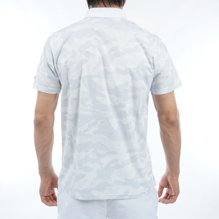 アドミラルゴルフ シャツ メンズ 半袖 ポロシャツ 吸水速乾 ストレッチ UVカット 軽量 ゴルフウェア ブランド 総柄 カモフラージュ 春 夏 ADMA414 Admiral Golf