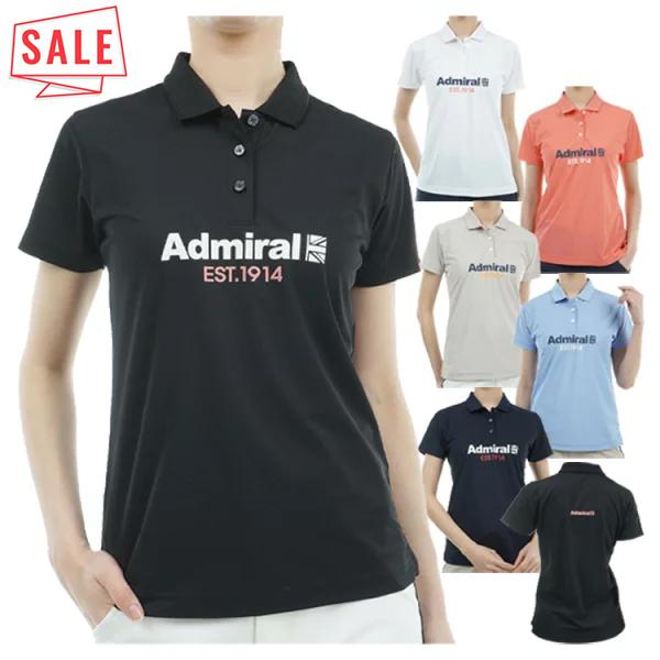 アドミラルゴルフ シャツ レディース ポロシャツ 半袖 吸水速乾 リサイクル ロゴ 無地 ブランド 春 夏 秋 ADLA410 Admiral Golf Admiral Golf（アドミラルゴルフ） シャツ レディース ポロシャツ 半袖