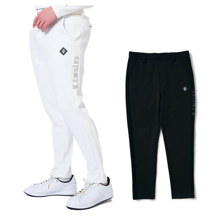 V12 ゴルフ パンツ メンズ ダンボールニット ストレッチ ロングパンツ  