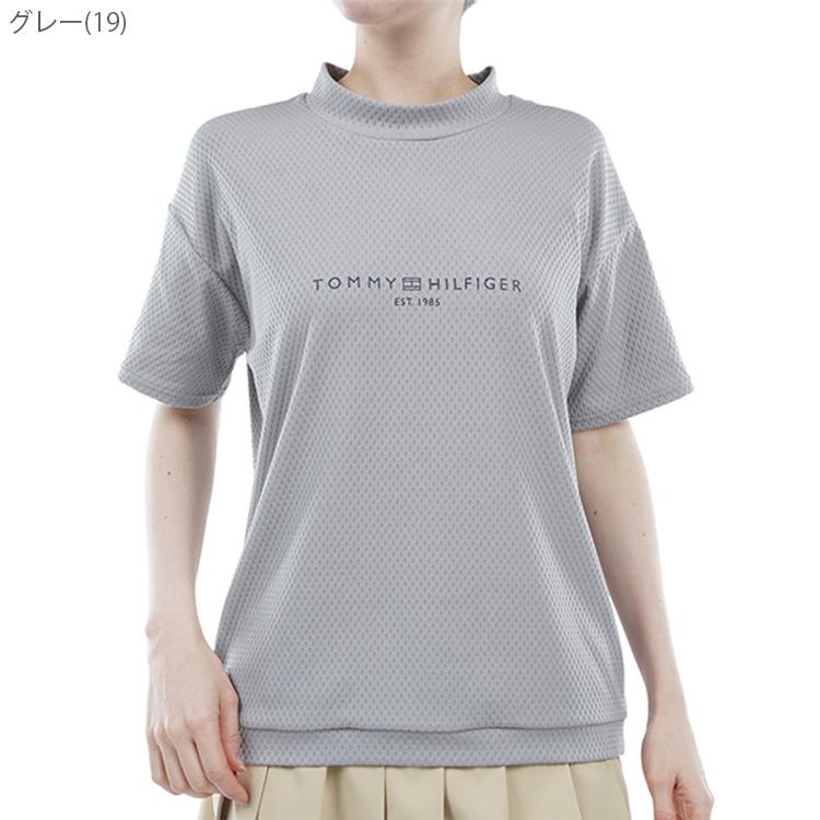 トミーヒルフィガー ゴルフ モックシャツ レディース 半袖 ハイネック