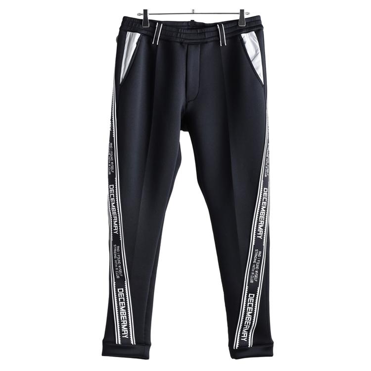 ディセンバーメイ ゴルフ パンツ メンズ ジョガーパンツ ストレッチ 裾リブ ダンボールニット サイドライン 無地 ゴルフウェア ブランド 1-405-2049 DECEMBERMAY ディセンバーメイ ゴルフ パンツ メンズ ジョガーパンツ ストレッチ 裾