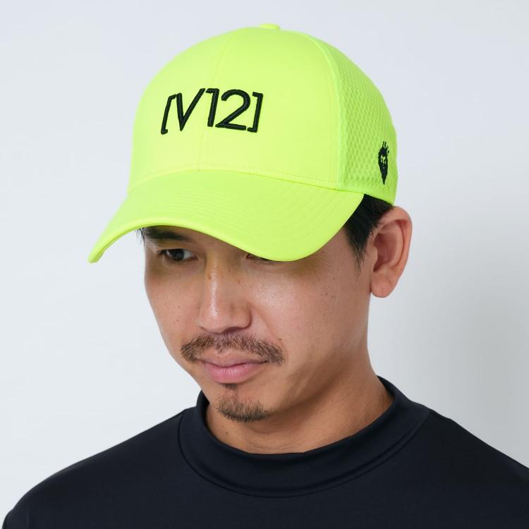 V12 ゴルフ キャップ メンズ レディース メッシュキャップ 無地 シンプル 帽子 キャップ フリーサイズ ゴルフウェア フリーサイズ ブランド ロゴ V122410-CP01｜takeuchi-golf｜12