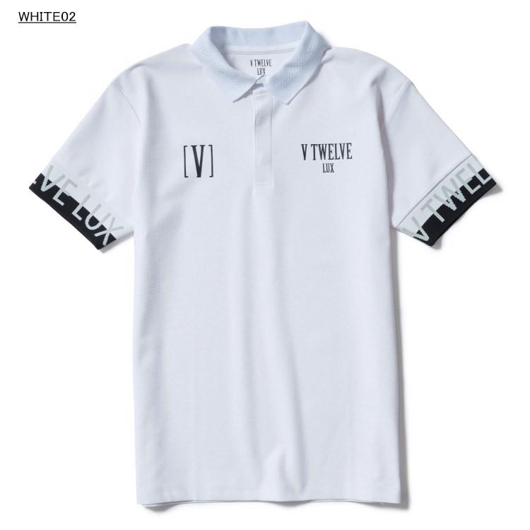 ヴィ・トゥエルヴ★リュクス★薄手ストレッチ★ポロシャツ【メンズ サイズL】 V12（ヴィ・トゥエルヴ） ゴルフ ポロシャツ メンズ 半袖 吸汗速乾