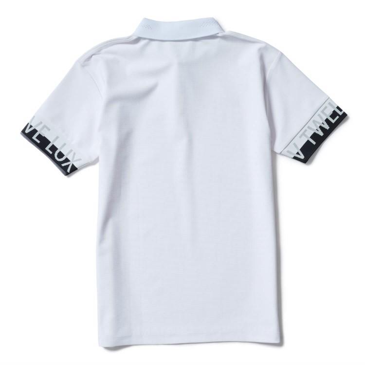V12 ゴルフ ポロシャツ メンズ 半袖 吸汗速乾 ストレッチ LUX 無地 ロゴ ラックス ツートン 比翼 ゴルフウェア ブランド VLX2410-PL02 V12（ヴィ・トゥエルヴ） ゴルフ ポロシャツ メンズ 半袖 吸汗速乾