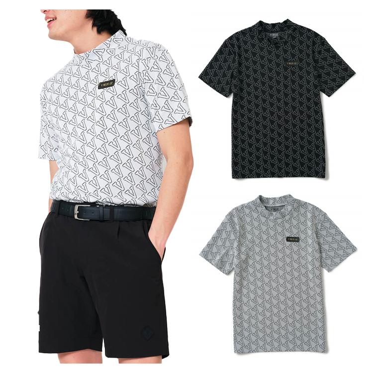 ヴィトゥエルヴ V12 半袖モックネック 背面ロゴ ハイネック ゴルフ