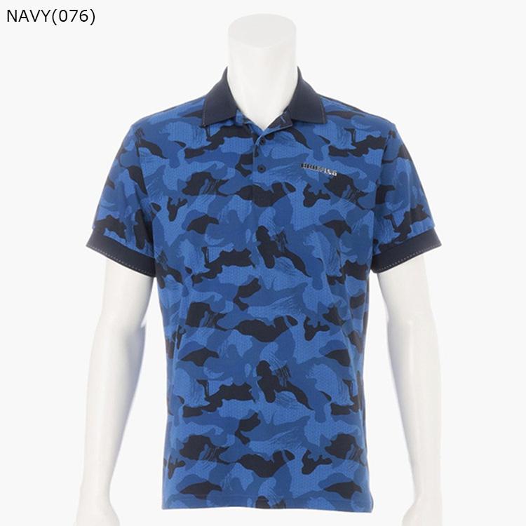 ブリーフィング ゴルフ ポロシャツ メンズ 半袖 シャツ カモ柄 総柄  