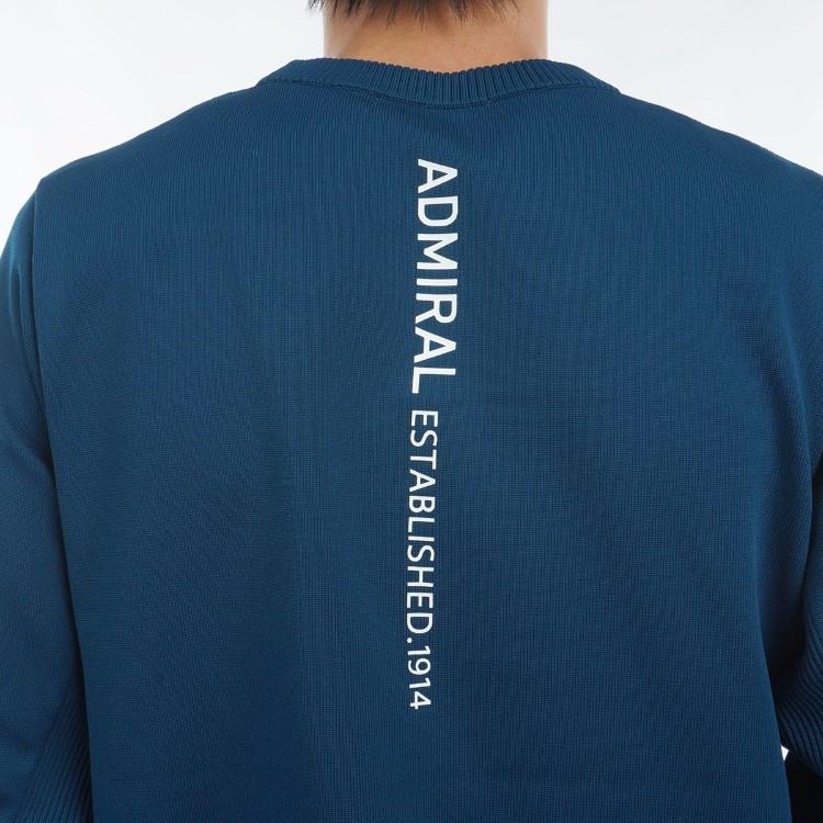 アドミラルゴルフ セーター メンズ 長袖 クルーネック 静電気軽減 軽量 速乾性 ゴルフウェア ブランド ロゴ 無地 秋 冬 ADMA460 Admiral golf Admiral Golf（アドミラルゴルフ） セーター メンズ 長袖 クルーネック