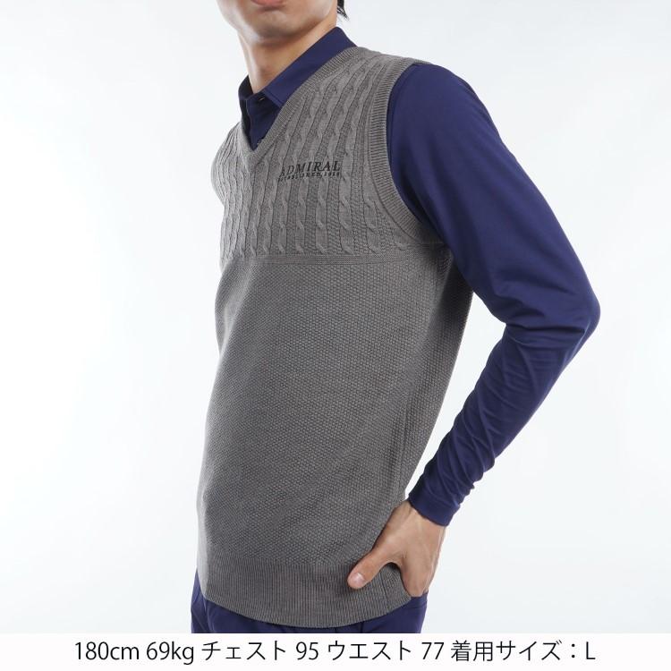 Admiral Golf（アドミラルゴルフ） ベスト メンズ Vネック 静電気軽減