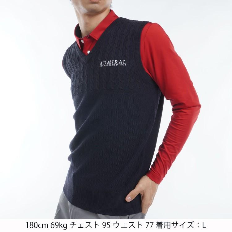 Admiral Golf（アドミラルゴルフ） ベスト メンズ Vネック 静電気軽減