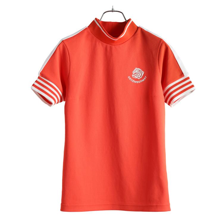 ディセンバーメイ ゴルフ モックシャツ レディース 半袖 ハイネック 吸汗速乾 遮熱 UVカット 防臭 ストレッチ モックネック シャツ 無地 ゴルフウェア ブランド DECEMBERMAY 2-405-0148 ディセンバーメイ ゴルフ モックシャツ レディース 半袖 ハイネック