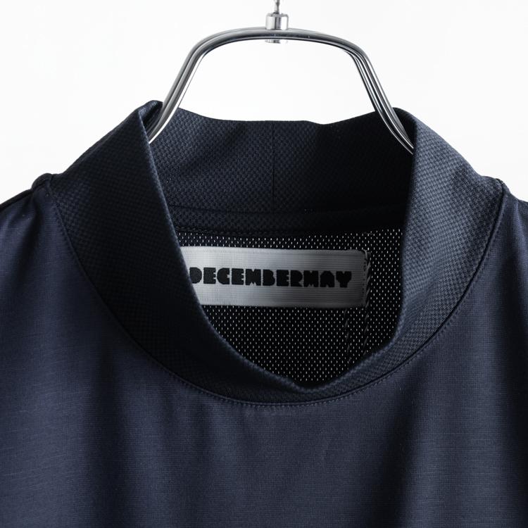 ディセンバーメイ ゴルフ モックシャツ メンズ レディース 半袖 ハイネック モックネック 接触冷感 ストレッチ 防シワ 無地 メッシュ ゴルフウェア ブランド ロゴ 4-405-1105 DECEMBERMAY ディセンバーメイ ゴルフ モックシャツ メンズ レディース 半袖