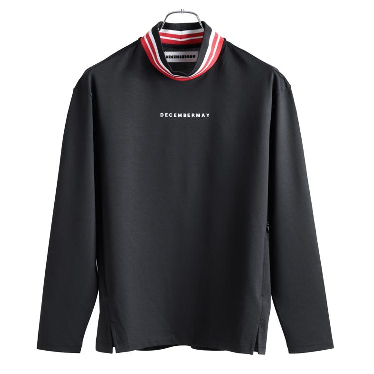 ディセンバーメイ ゴルフ モックシャツ メンズ レディース 長袖 ハイネック モックネック シャツ 吸水速乾 ストレッチ UVカット 無地 ゴルフウェア ブランド ロゴ DECEMBERMAY 4-412-1106 ディセンバーメイ ゴルフ モックシャツ メンズ レディース 長袖