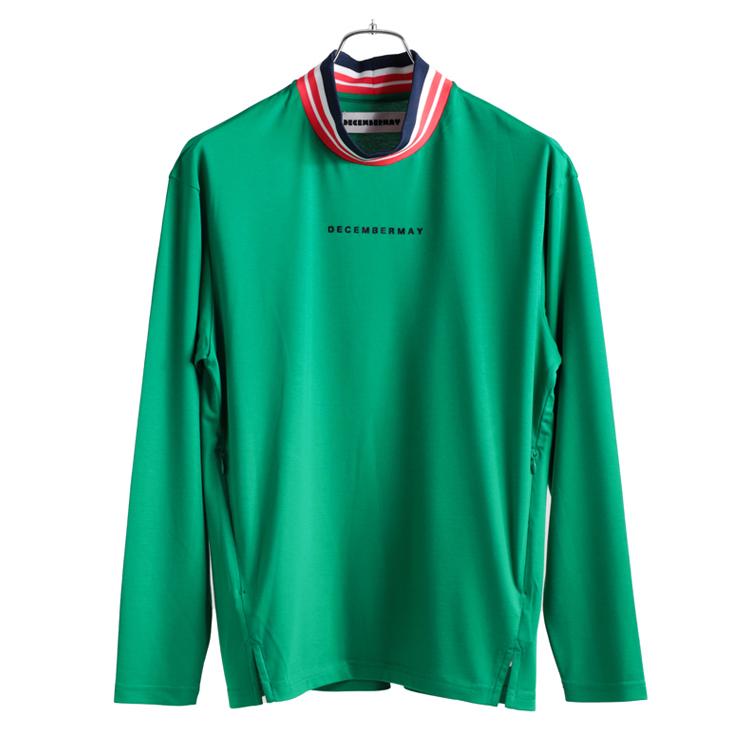 ディセンバーメイ ゴルフ モックシャツ メンズ レディース 長袖 ハイネック モックネック シャツ 吸水速乾 ストレッチ UVカット 無地 ゴルフウェア ブランド ロゴ DECEMBERMAY 4-412-1106 ディセンバーメイ ゴルフ モックシャツ メンズ レディース 長袖