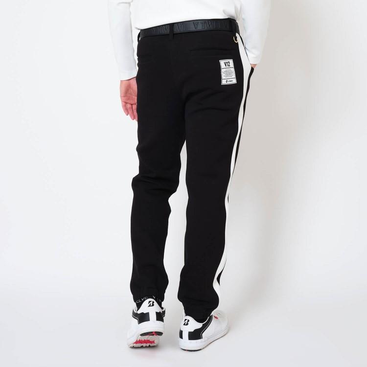 V12 ゴルフ パンツ メンズ ストレッチ ダンボールニット ロングパンツ 長ズボン 無地 ライン ゴルフウェア ブランド ロゴ V122420-PN07 V12 GOLF V12（ヴィ・トゥエルヴ） ゴルフ パンツ メンズ ストレッチ ダンボール