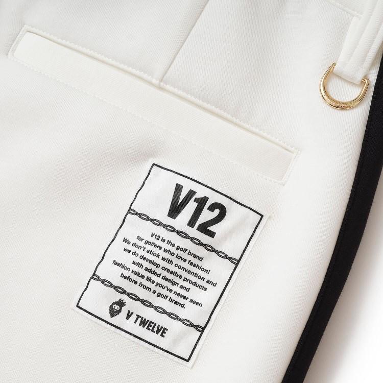V12 ゴルフ パンツ メンズ ストレッチ ダンボールニット ロングパンツ 長ズボン 無地 ライン ゴルフウェア ブランド ロゴ V122420-PN07 V12 GOLF_11