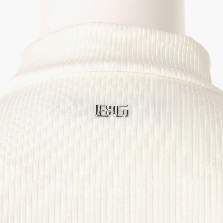 BRIEFING ブリーフィング ホワイト 長袖 モックネックシャツ メンズL BRIEFING GOLF ブリーフィング ゴルフ モックシャツ メンズ 長袖