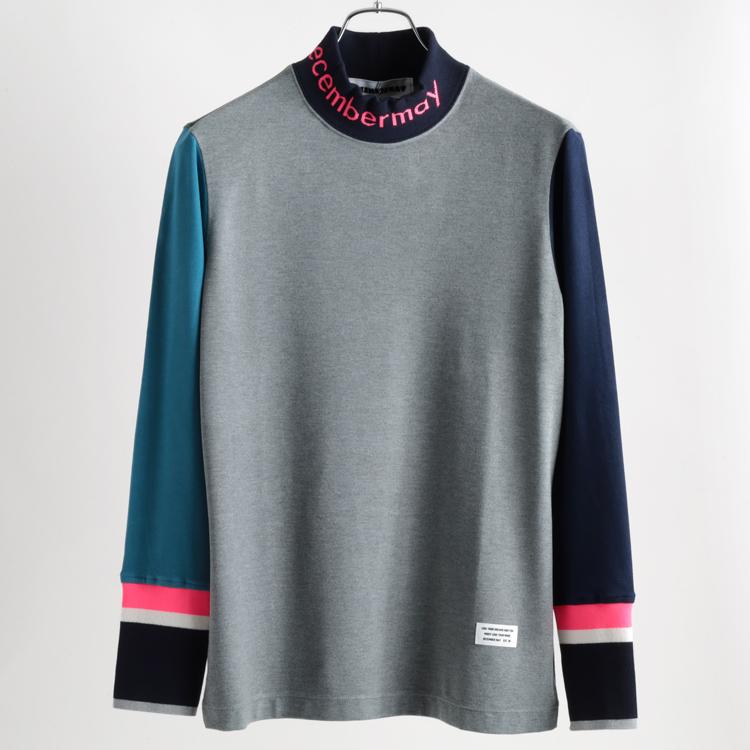 ディセンバーメイ ゴルフ モックシャツ メンズ ニット 長袖 ハイネック