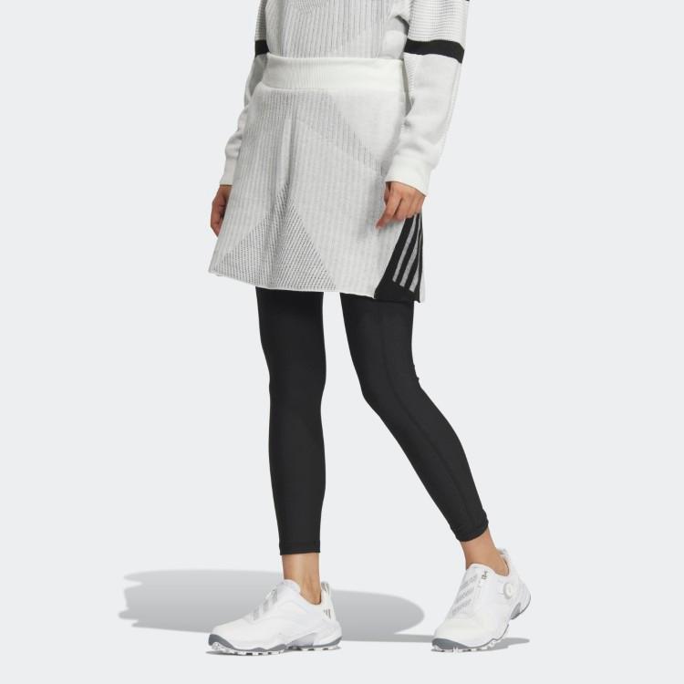 アディダス ゴルフ ニットスカート レディース スカート ミニ スリムフィット ストレッチ インナーパンツ付き ゴルフウェア ブランド 総柄 JSB88 adidas golf adidas（アディダス） ゴルフ ニットスカート レディース スカート